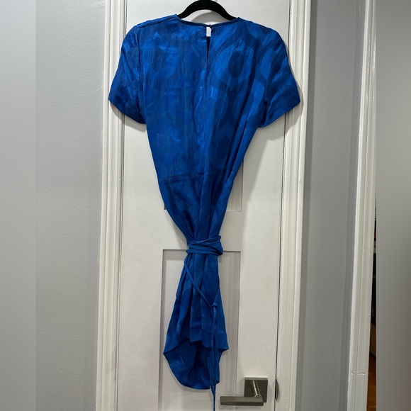 Isabel Marant Blue Silk Wrap Skirt Mini Dress - Picture 5 of 9
